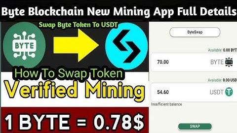 Byte Blockchain Mining App || Review Withdraw Swap Update