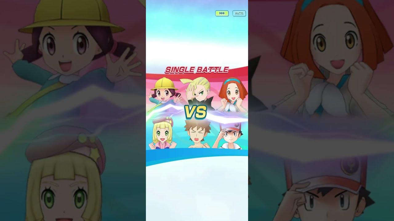 Pokemon Masters EX: Damage Challenge - Rock 3v3 with Red 1996