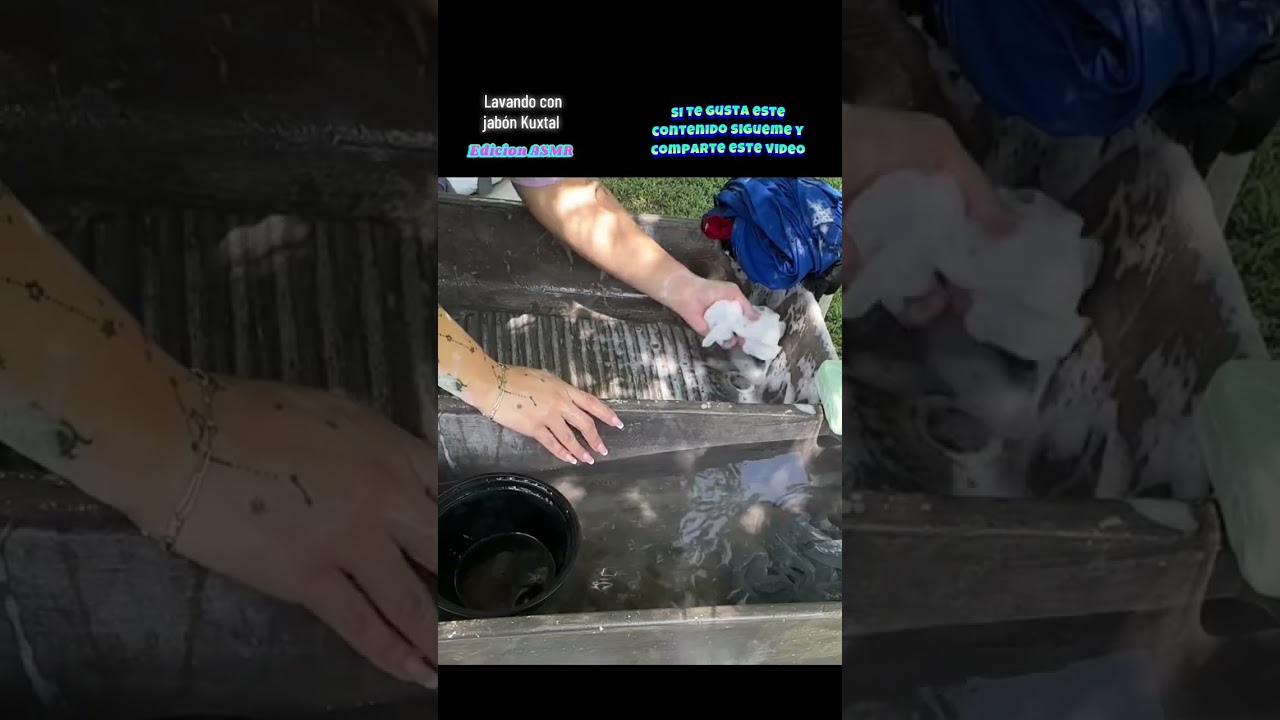 ASMR - washing clothes by hand - lavando ropa a mano