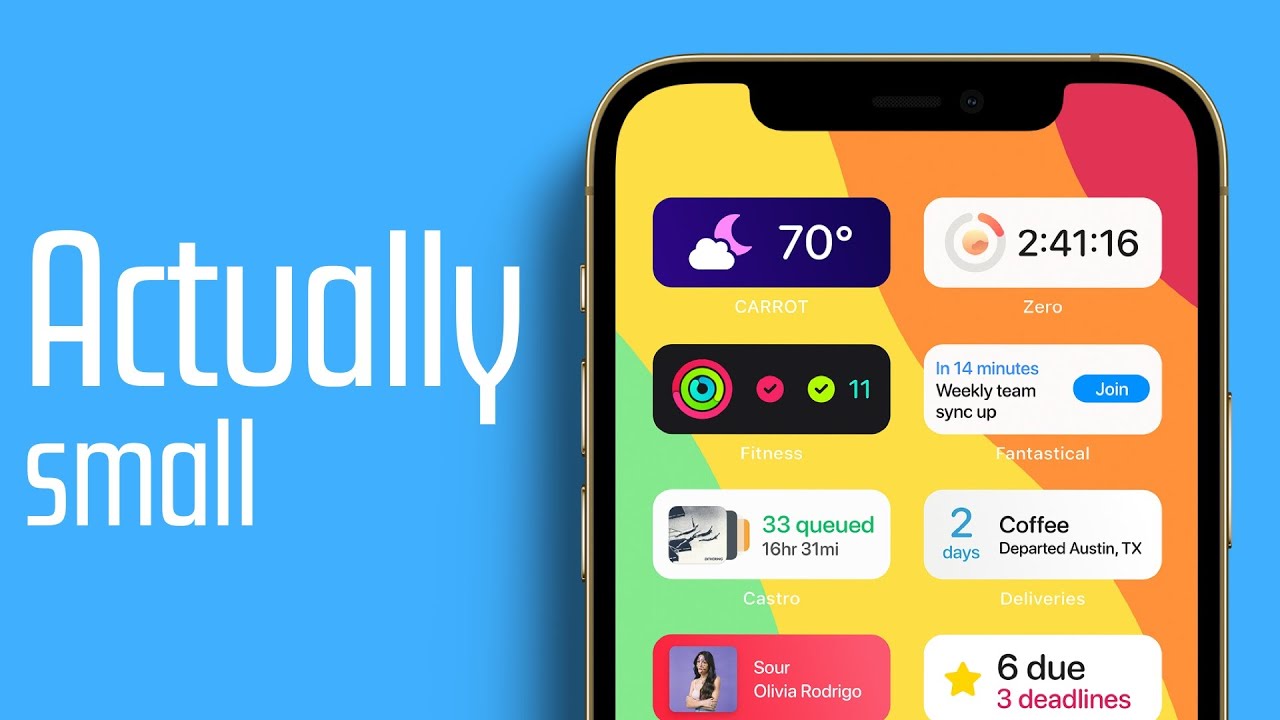 What if iOS actually had "small" widgets? - YouTube