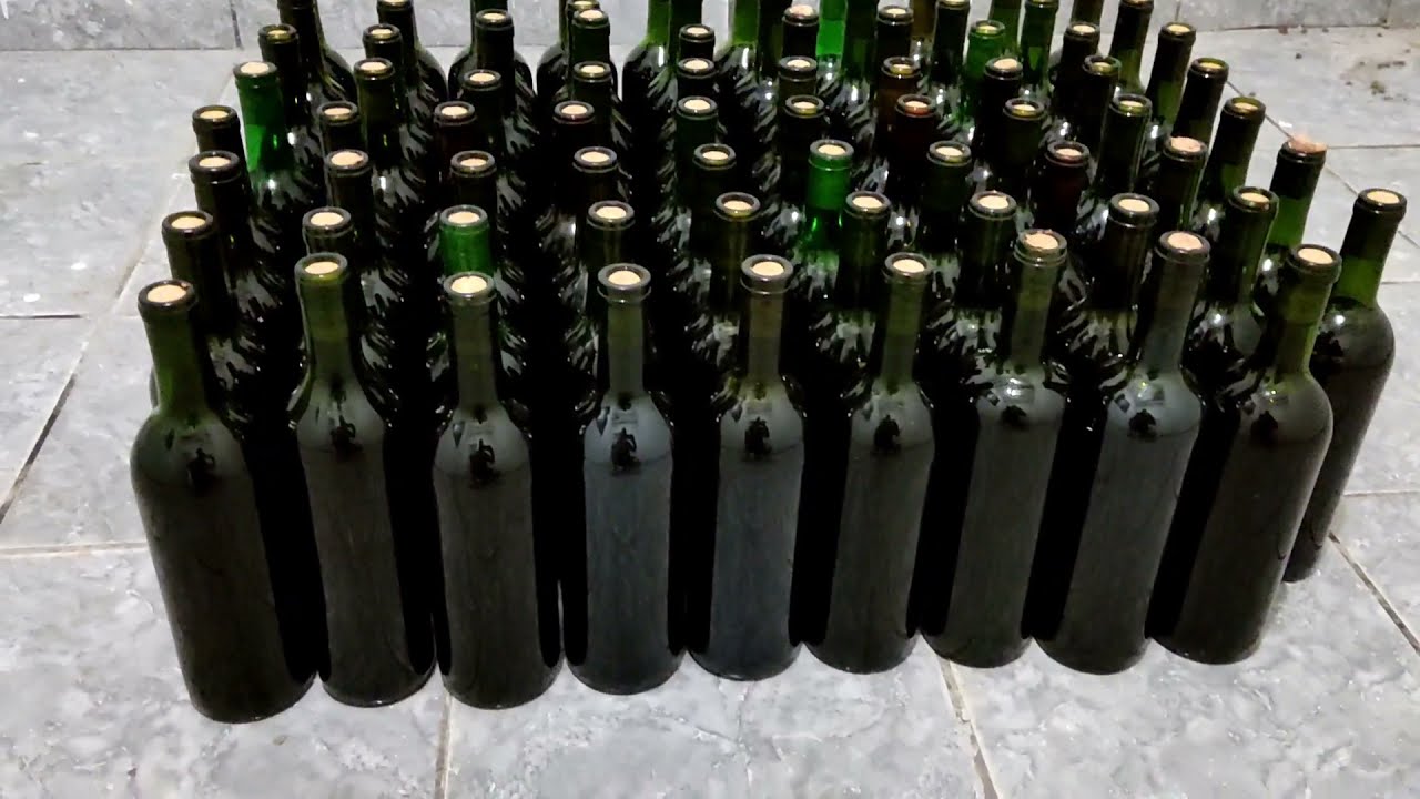 Como fazer reciclagem de garrafas para engarrafar vinho artesanal , passo a passo