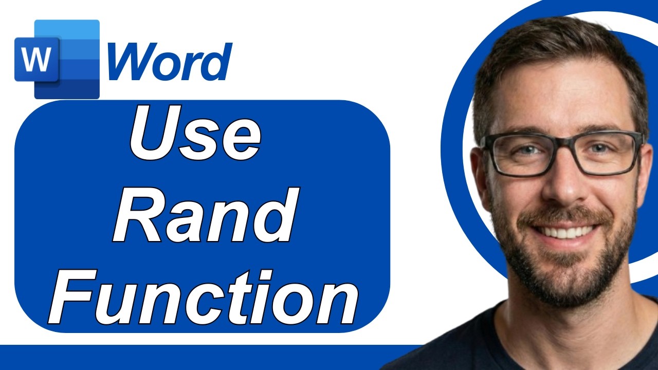 How To Use Rand Function In Microsoft Word [2026 Guide] - YouTube