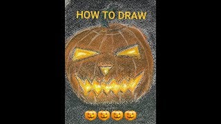 How to draw a pumpkin on Halloween