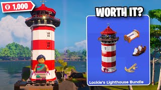 LEGO Fortnite Lockie's Lighthouse Bundle! In-Game Showcase & Review! (Worth It?)