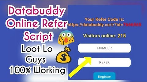 [Working]Databuddy Online Refer Script Big Loot | With Proof 100% Working