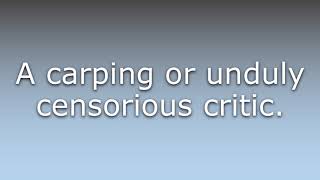 What does Hypercritic mean