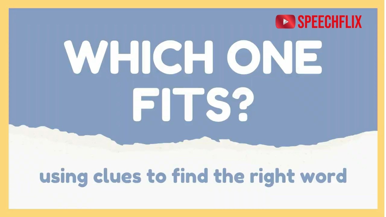 Which One Fits? | 🟡Intermediate Listening Comprehension | Speech Therapy Practice