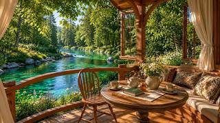 Peaceful Garden by the River 🌼 | Flowing Water & Birdsong for Relaxation