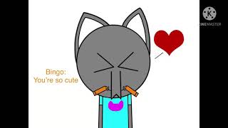 Bingo Squeezes Shys Cheeks