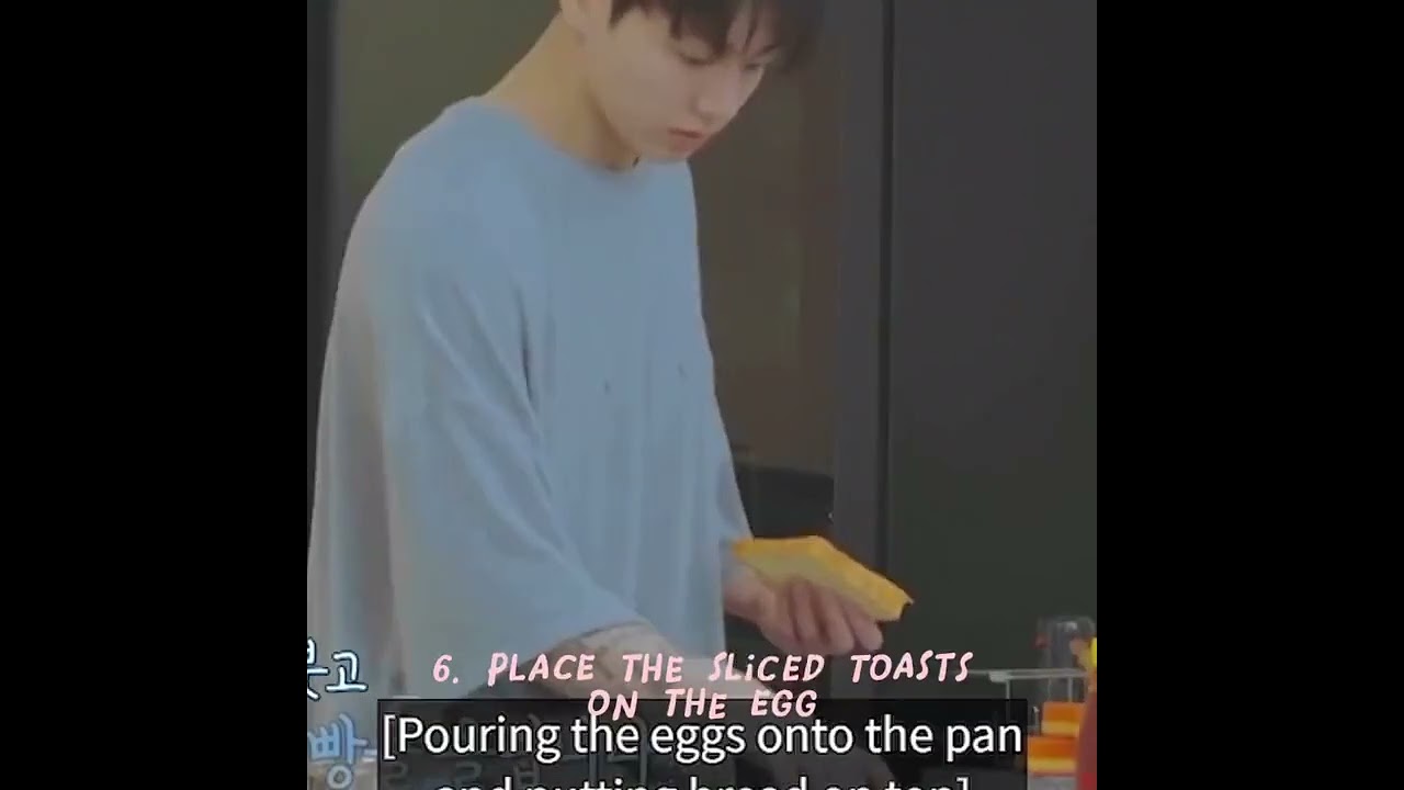 Cook with Jeon Jungkook 😇Egg Toast Recipe!MASTER CHEF OF BANGTAN SONYEONDAN|JK COOK EGG TOAST