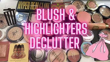BLUSH & HIGHLIGHTER COLLECTION DECLUTTER / Makeup Collection 2022