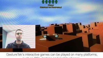 GestureTek CES Interactive Game Technology City Flight Simulator Game