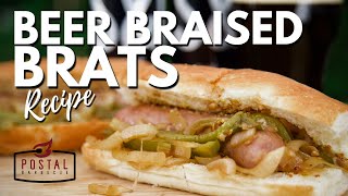 Beer Braised Sausage Recipe - How To Make Beer Brats on the grill EASY