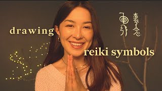 ASMR Tracing & Drawing Reiki Symbols ☯️ Hand Movements, Finger Flutters, Spiritual Roleplay