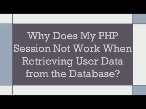 Why Does My PHP Session Not Work When Retrieving User Data from the Database?