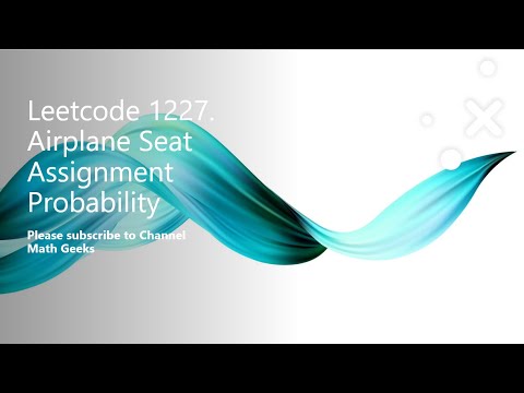 airplane seat assignment probability solution