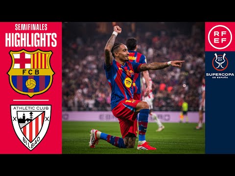 Resumen SuperSupercopa 2026 Semifinal FC Barcelona 5 0 Athletic Club 