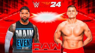 20th May 2024 Raw - Jey Uso VS Gunther King Of The Ring Semi Final - WWE 2K24 PC Gameplay