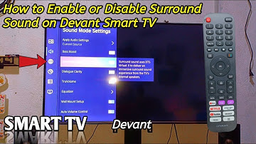 How to enable or disable surround sound on Devant Smart TV | Sound Mode