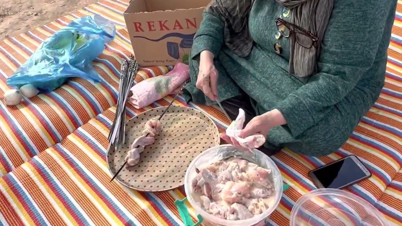 سفرة  في خانقين وية الاهل 😍🍗🥙🍓