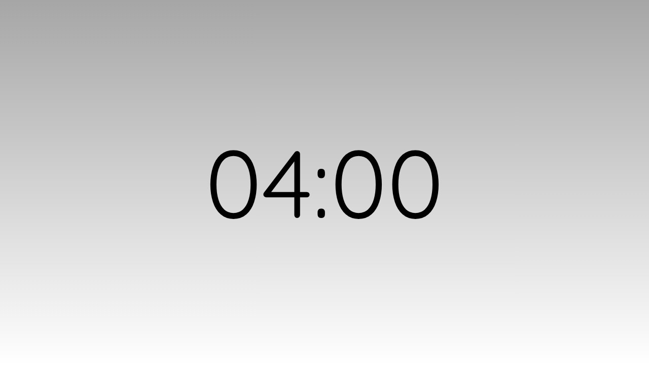 Minimal Timer 4 Minute Countdown | Minimal Timer (silver & black) - YouTube