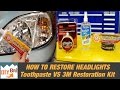 How To Restore Headlights | Toothpaste VS 3M Headlight Kit