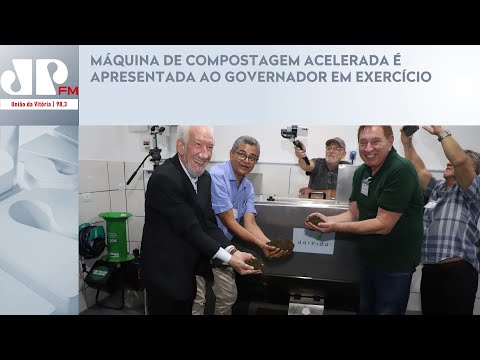 MÁQUINA DE COMPOSTAGEM ACELERADA É APRESENTADA AO GOVERNADOR EM EXERCÍCIO