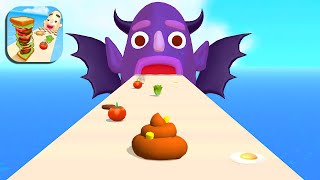 Sandwich Runner 100$! جميع مستويات اللعب على Android و iOS تحديث جديد وكبير! #ألعاب_مفضلة! screenshot 5