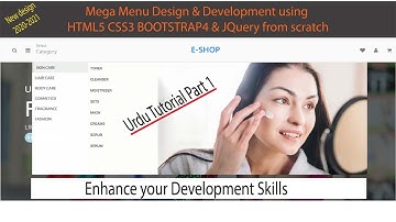 How to create Mega Menu using HTML5, CSS3, JQuery, Bootstrap4 and Animate.css from scratch. Part 1
