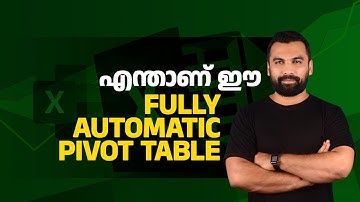 Automatic Pivot Table Report in Excel || Excel Malayalam
