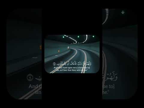 و ي ض يق ص د ر ي و ل ا ي نط ل ق ل س ان ي ف أ ر س ل إ ل ى ه ر ون ياسر الدوسري تلاوة خاشعة قرآن