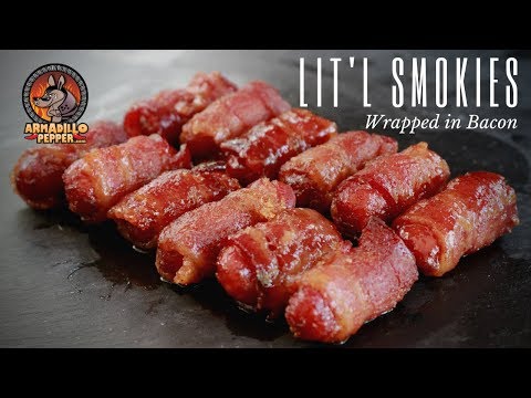 Bacon-Wrapped Smokies with Brown Sugar on Pit Boss Pellet Grill