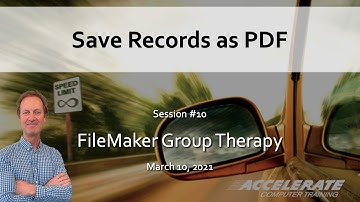 010: Save Records as PDF: free training webinar for FileMaker Citizen Developers