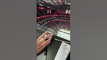 Thumbnail of Behind the Scenes 🚨 Pressing the NEW goal horn button when the Detroit Red Wings score a goal!