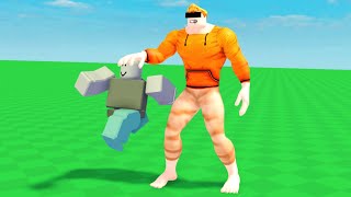 Getting BULKED UP in roblox (Black Hole Gun)