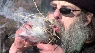 Easy Handrill Friction fire in Northern Winters