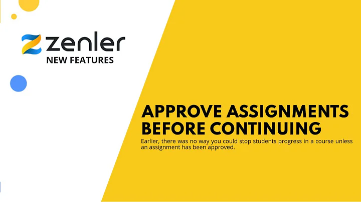 Feature Release - Approve Assignments before continuing ✅