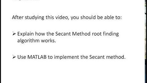 NM3-7 Secant Method