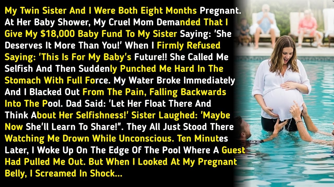 My Twin Sister And I Were Both Eight Months Pregnant. At Her Baby Shower, My Cruel Mom Demanded...