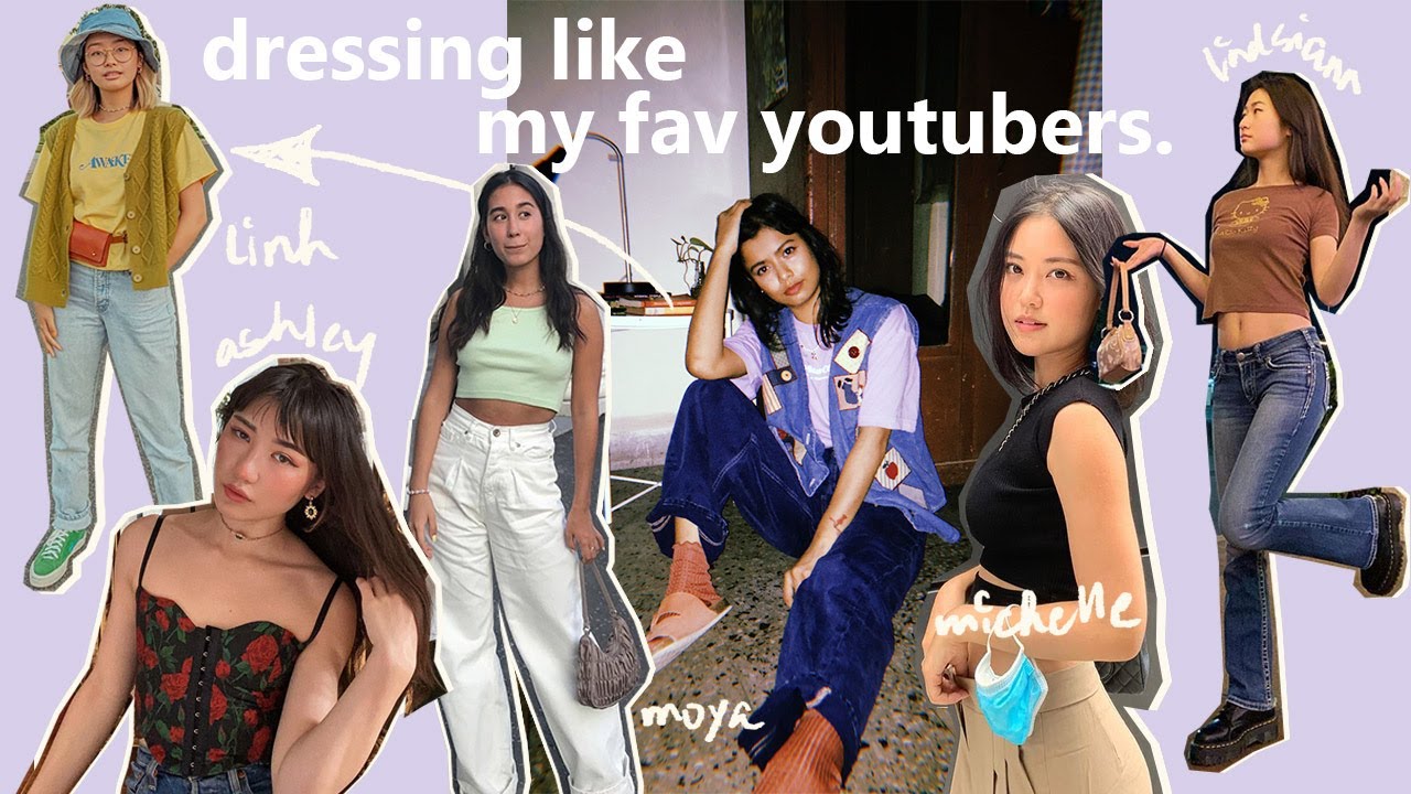 Dressing as my fav YouTubers for a week | Ashley, Michelle, Linh, Moya ...