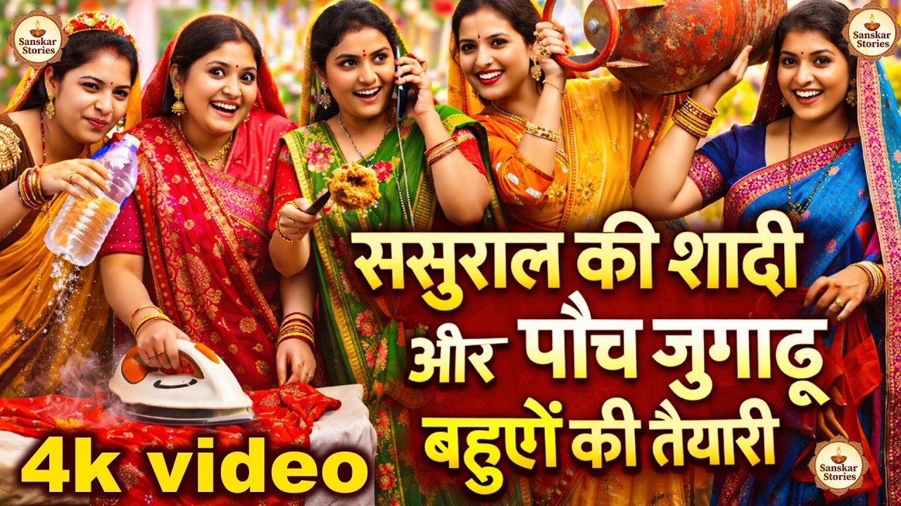 #ससुराल की सादी और पांच जुगाड़ू बहुएं की तैयारी || Hindi Khani || #video || #motivationalvideo