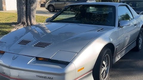 1986 Pontiac Firebird Trans Am Cold Start
