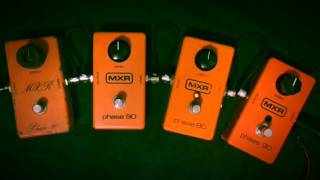 MXR Phase90 1974's BUD Box vs 1980's vs 1987's vs M101 - 12 O'clock Setting
