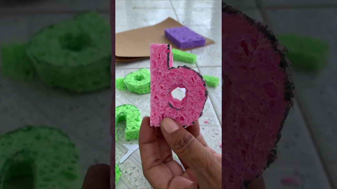 How to Make Letter Stamps (from sponges) |  