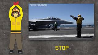 Aircraft Carrier's Crew hand signals explained - preflight and launch