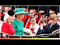 George Charlotte Louis Join Catherine And Queen Camilla In Their Carriage To Trooping The Colour