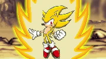Nazo Unleashed Super Sonic transformation -remastered sprite animation