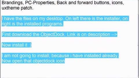 How to make Windows Vista look like iMac Part 1/2