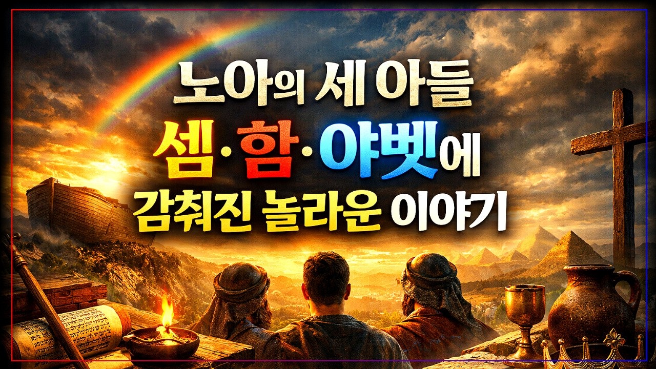 노아의 세 아들 셈·함·야벳에 감춰진 결정적 차이, 신앙이 완전히 달라집니다