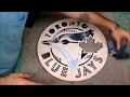 scrollsaw inlay of a Blue jays Button scrollsaw inlay of a Blue jays Button